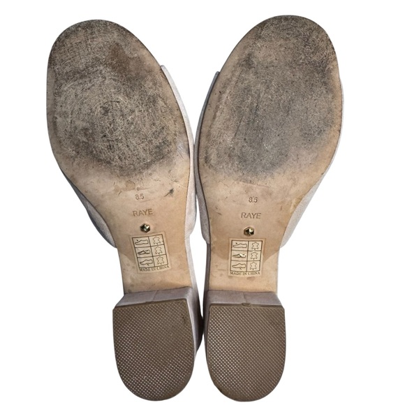 Suede Pom Pom Slide Mules Blush Slip On Raye Jasmine Sandals Size 8.5 - Picture 4 of 7